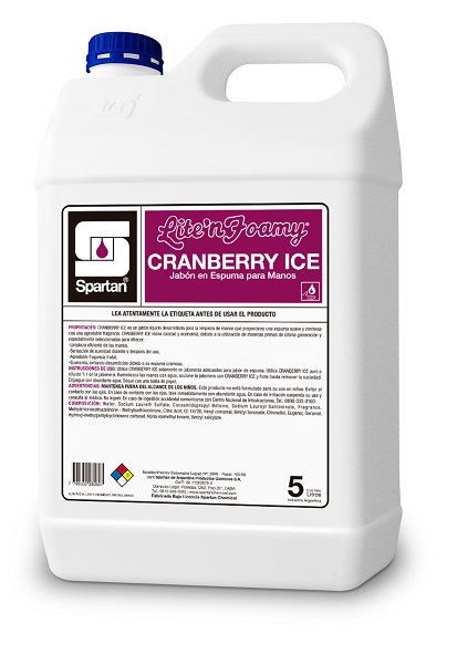SPARTAN - Lite´n Foamy Cramberry Ice x 5 lt - Jabón Espuma p/ manos